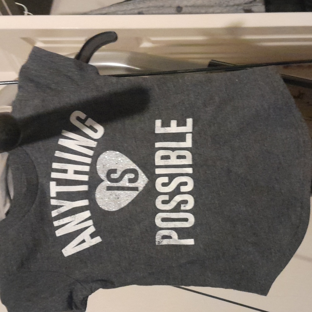 Jumping beans 2T Grey with wording Anything is Possible